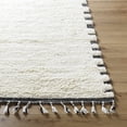 thumbnail image 2 of Hauteloom Yamin Wool Living Room, Bedroom Area Rug - Bohemian, Transitional - High Pile - Ivory, Charcoal, Slate Blue - 5' x 7'6", 2 of 5