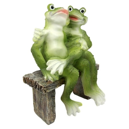 George S. Chen Imports SS-G-61040 2 Frogs on Bench Garden Decoration Collectible Figurine Statue