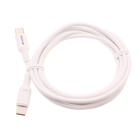 For TCL 40 XE 5G, 30 XE 5G - PD Fast Charger Cord 6ft Long Type-C Cable, Power Wire Sync (USB-C to USB-C) Chord White W7X