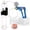 Blue + Gauge, variant on LeLuv® Maxi Penis Pump w/ Blue Handle, Clear Hose | Donut, 4 Constriction Rings | 12" x 2.00" Vibrating Cylinder