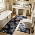 thumbnail image 6 of PoyoKee 3pcs Soft Bathroom Rugs, Memory Foam Bath Mat, Non-Slip Absorbent Bathroom Rug for Laundry, Bath Mats Home Decor, 15"x31", Black, 6 of 6