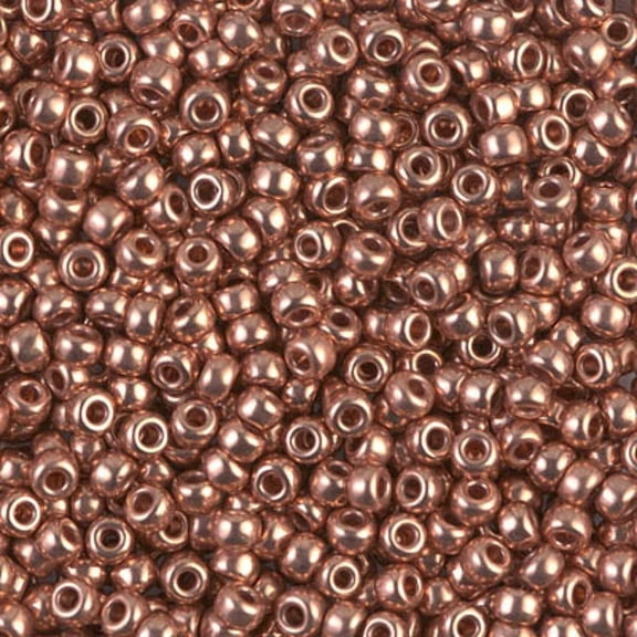 Bright Copper Plated Miyuki Seed Beads 8/0 8-9187-TB