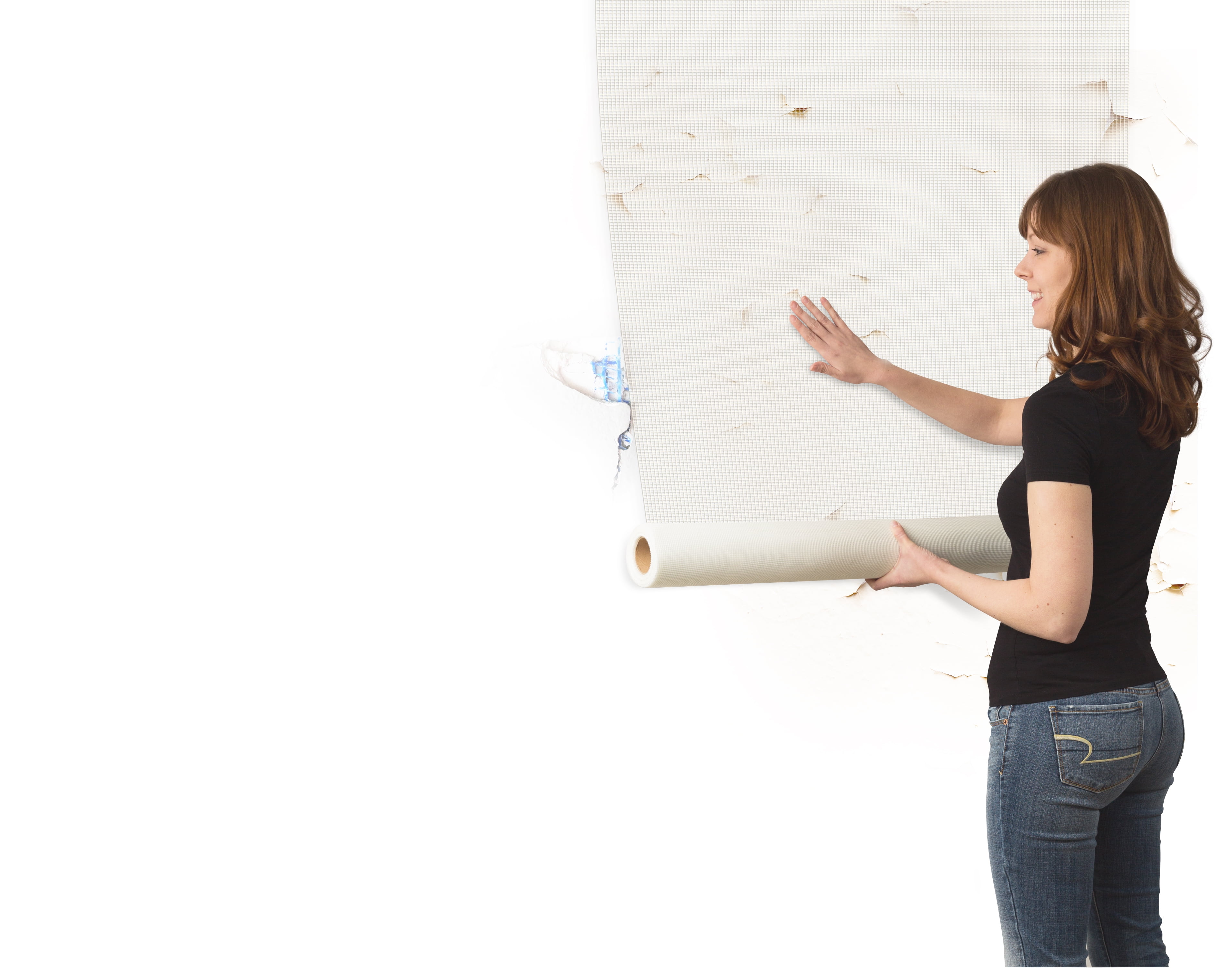 Boen Fiberglass Mesh Wall Repair 36 in x 75 ft, Self-Adhesive