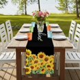 thumbnail image 4 of Table Runners 90 Inches Long Dress Scarves, Sunflowers Farmhouse Coffee/Dining/Kitchen Table Runner for Living Room, Yellow Summer Botanical Elegant Pastoral 13x90 Inch, 4 of 9
