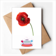 thumbnail image 1 of Corn Red Flower Art Painting Simplicity Happy Birthday Greeting Cards Envelopes Blank, 1 of 3