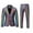 Multicolour, variant on DPTALR Men Casual Long Sleeve Plaid Two Piece Single Two Buttons Suit Pants