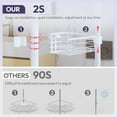 thumbnail image 2 of Shower Caddy Tension Pole - 4-Tier Corner Shower Organizer Tension Rod with Soap Holder, Toothbrush Holder & 4 Hooks, Adjustable Stainless Steel Bathroom Organizer 27.6 to 108.3 inch, White, 2 of 16