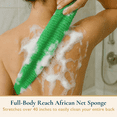 thumbnail image 2 of ComfiTime African Net Sponge & Bath Sponge Set – Exfoliating Shower Sponge, Extra-Long Back Exfoliator Body Scrubber for Adults & Kids, Rich-Lather Back Wash Sponge, Deep Cleansing & Quick-Drying, 2 of 12