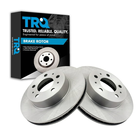 TRQ Front Brake Rotors Set Vented Fits Select 1995-1997 Ford Crown Victoria Lincoln Town Car Mercury Grand Marquis
