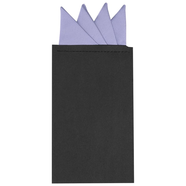INSPIRE CHIC Men's Pocket Squares PreFolded Triangles On Card Suit Handkerchief Light Purple One Size