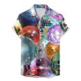 thumbnail image 1 of PMUYBHF Chemise à Manches Courtes Imprimée 3D Mode Sequins Mardi pour Hommes 9653 TTTG, 1 of 5