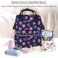 thumbnail image 4 of Yiaed American Stars Print Multi-Function Travel Backpack Nappy Bags, Nursing Bag, Fashion Mummy, Roomy Waterproof for Baby Care, Stylish and Durable, 4 of 5