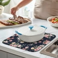 thumbnail image 6 of Microfibre Drying Mat for Kitchen Pioneer Dish Drying Drainer Mat Absorbent Colorful Floral Drying Mat Washing Up for Glass, Plate & Cup 16inch X 18inch, 6 of 7