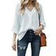 thumbnail image 1 of Blusa de mujer, top elegante, camiseta de verano, camisa de cuello en V, blusa vintage, tops tipo túnica S-2XL, 1 of 5