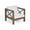 Gray/White, variant on Keith Outdoor Acacia Wood Club Chair with Cushion, Gray and White