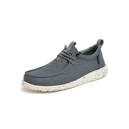 

Sanviglor Men s Loafers Non-slip Flats Slip On Canvas Shoes Casual Lightweight Wear Resistant Skate Shoe Multi Colors Comfort Moccasins Lace Up Gray 8.5