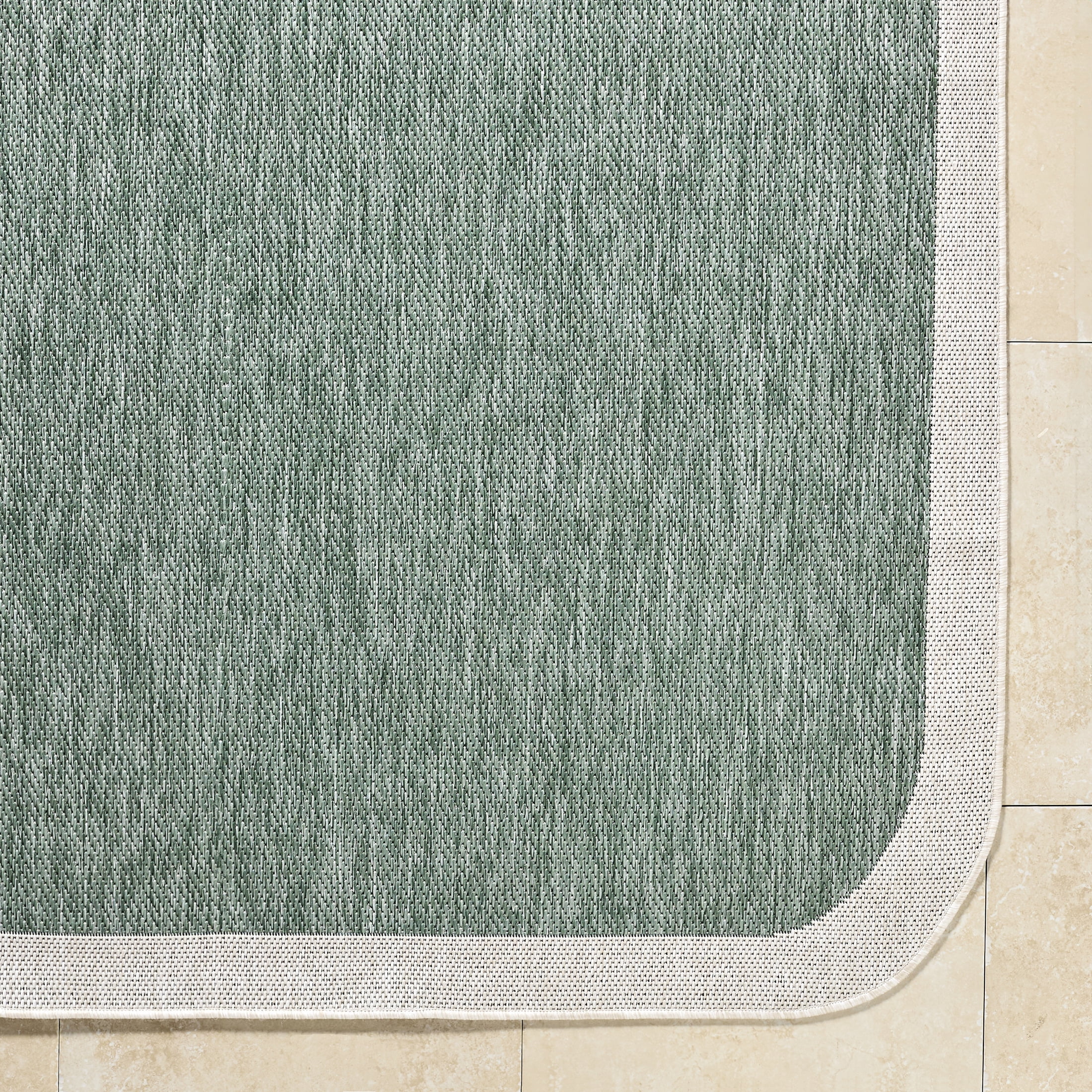 Livabliss Miami Beach Modern Solid Outdoor Area Rug, 9'2" x 12', Sage