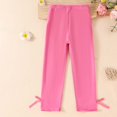 thumbnail image 4 of Generic Toddler Baby Boys Girls Jogger Solid Candy Color Sweet Bowknot Bottom Pants Autumn Winter Clothes for Outdoor Indoor Holiday（12-18 Months Pink）, 4 of 6