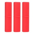 thumbnail image 2 of Baby Teething Toy Freezable Boilable BPA Free Silicone Infant Teether Chewing Toy for Toddler Autism 3pcs Red, 2 of 5