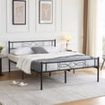 thumbnail image 3 of VECELO Full Size Metal Platform Bed Frame with Headboard and Footboard, Strong Steel Slat Support/No Box Spring Needed, Black, 3 of 9