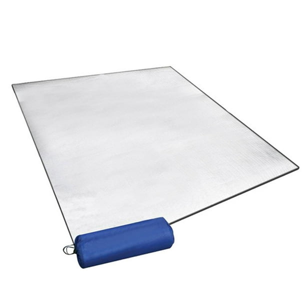 Yuarrent Estera plegable impermeable de aluminio para acampar, estera de espuma para tienda de campaña, para picnics y acampada, estera de carpas 1.8X2m