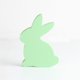 thumbnail image 2 of Decoraciones de conejito de Pascua, decoración de mesa de conejito, decoración del hogar, estatua, figura para manualidades Verde claro, 2 of 8