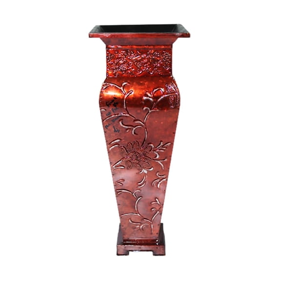 HOSLEY Large Decorative Embossed Floor Vase for Artificial Flowers, 21" High