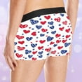 thumbnail image 3 of Vetsdori Valentines Underwear for Men Soft Cozy Trunks Casual Elastic Waist Boxers Trendy Heart Print Mens Boxer Briefs Gift for Men, 3 of 7