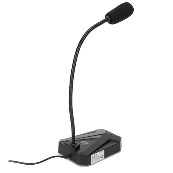 Micrófono de computadora Bling Bling con luz RGB USB cuello de cisne ajustable reducción de ruido 360 Grados