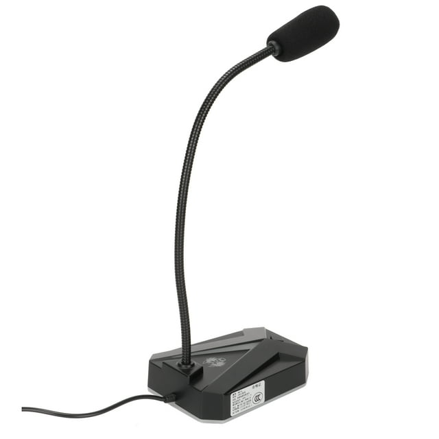 Micrófono de Computeradora, RGB Light 360 Grados de Recogida para La Computera Portátil Micrófono Plug and Play Para Juegos