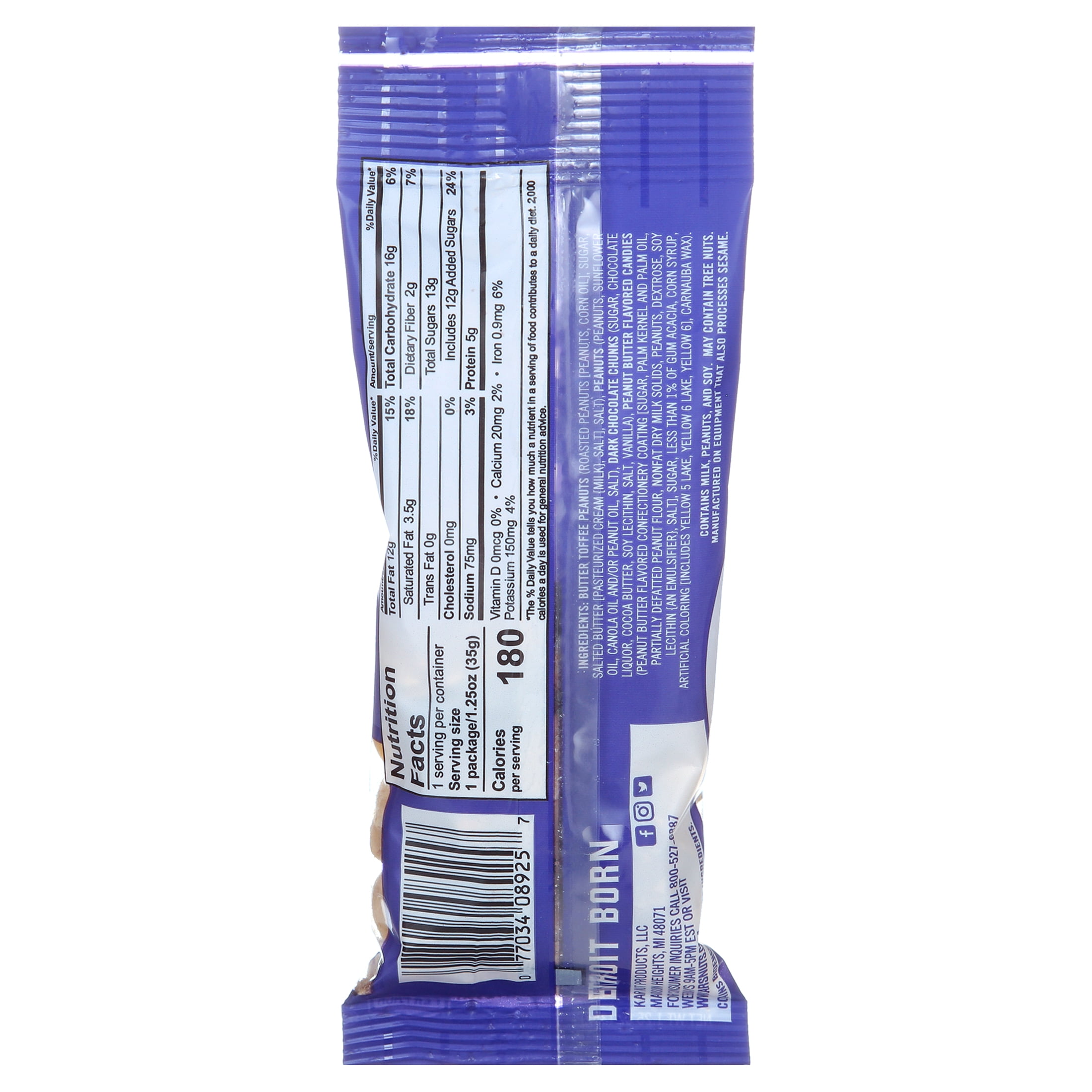 Kar’s Gluten-Free PB ’N Dark Chocolate Trail Mix, 1.25 oz, 24 Count – Peanut Butter Candy, Dark Chocolate, Toffee Peanuts Snack Packs