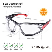 SAFEYEAR Anti Fog Tinted Safety Glasses For Work,With Scratch Resistant,UV 400,Impact Resistant.EN166 Certified Protective Goggles- For DIY, Lab Chemistry, Cycling Sports Sunglasses (Three Colors)