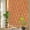Orange, variant on Rainbow Window Privacy Film, Grey White Stripes Static Cling Window Film PVC, Simple Geometric Modern Monochrome No Glue UV Blocking Glass Covering, Removable Stained Glass Sticker 23.6''x59''