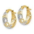 thumbnail image 2 of FB Jewels Leslie's 14k Two-tone Gold Earrings, 2 of 3