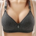 thumbnail image 3 of Bigersell Support Wireless Bra Women Printed Push-Up Together Daily Bra Underwear No Underwire Women Size Lace Bras, Style 11433, Black 38B, 3 of 3
