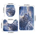 Bathroom Rugs Set 3 Piece Snow Leopard Winter Mountain, Bath Mats