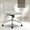 Off White, variant on Elle Decor Adelaide Home Office Task Chair, Armless Adjustable Height Desk Accent, Fabric Upholstered Seat and Back, Chrome-Finished Stainless-Steel Base, Off-White