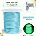 thumbnail image 2 of 34 Yards/31m Polyester Paracord Camping Cord Glow in The Dark para Cord Parachute Spool Cords Luminous Survival Climbing Rope for Outdoor Hiking Beading Bracelets Lanyards DIY Crafts Project for DIY, 2 of 6