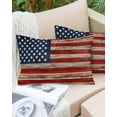 thumbnail image 6 of Vintage American Flag Throw Pillow Covers, Blue Star Red Striped Wooden Soft Breathable Pillow Cases with Invisible Zipper for Sleeping, Queen Size Pillowcases for Couch Bed Sofa Chair 20x30 Inches, 6 of 6