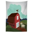 thumbnail image 3 of Ambesonne Goat Tablecloth Rectangular Table Cover, Rural Farmland Crop Bovine, 60"x90", Multicolor, 3 of 4