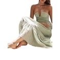 thumbnail image 5 of Women Elegant Halter Maxi Dress Solid Sleeveless Backless Tie-Up Neck Long Dress Summer Beach Party Going Out Dresses, 5 of 7