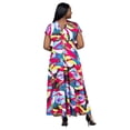 thumbnail image 3 of Plus Size Floral Empire Waist V Neck Maxi Dress, 3 of 3