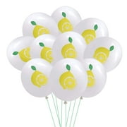 Toyvian 12inch Lemon Pattern SE33Latex Balloons Printed Balloons for Party Birthday Decoration,10Pcs