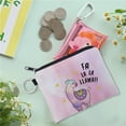 thumbnail image 4 of ziyahi Chang Purse Water Resistance Llama Pattern Romantic Key Pack Thick Lining Small Wallet Polyester Mini Cards Packs*Coin Purses, 4 of 7