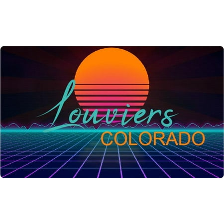 

Louviers Colorado 4 X 2.25-Inch Fridge Magnet Retro Neon Design
