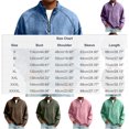 thumbnail image 3 of Hombres Zip Up Sudadera con Capucha de Pie Cuello Lavado Denim Afligido Medio Cremallera Manga Larga Casual Superior Poliéster Mezcla Chaqueta, 3 of 9