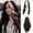 Black White, variant on Women's Long Wavy Wig, Black with White Streak Synthetic Hair Wig for Cosplay, Halloween Costume, Themed Party, Daily Wear, Natural Body Wave Wig for Female