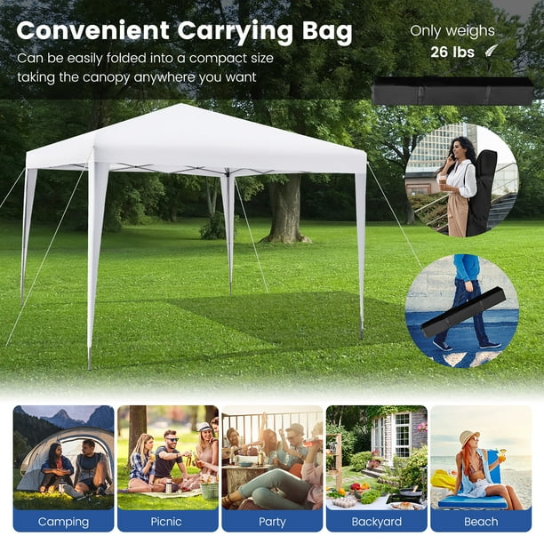 CORE 10' x 10' Instant Shelter Pop-Up Canopy Tent with Wheeled Carry Bag :  : Patio, Lawn & Garden