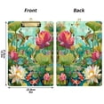 thumbnail image 2 of Acrylic Writing Board Gold 12.5*9 Inch Clipboards Transparent Acrylic Material Suitable For Office Classroom Teachers Fashion Bloggers Stationery Enthusiasts Colorful Garden Lotus, 2 of 9
