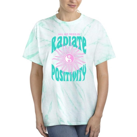 Retro 70S Radiate Positivity Tie Dye Cyclone Women -Image by Shutterstock, Female Large